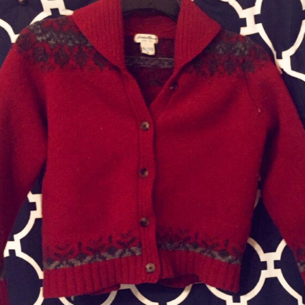 Red Sweater/Cardigan - Picture 2 of 3